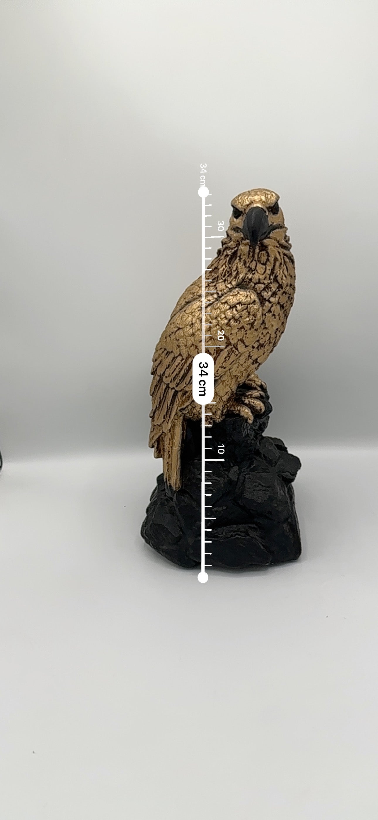 Golden Sovereign – 34cm Majestic Eagle Resin Sculpture